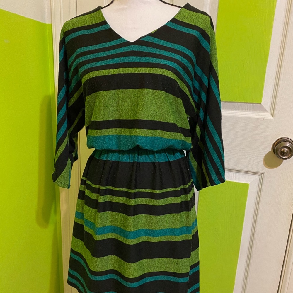 Striped Midi length dress